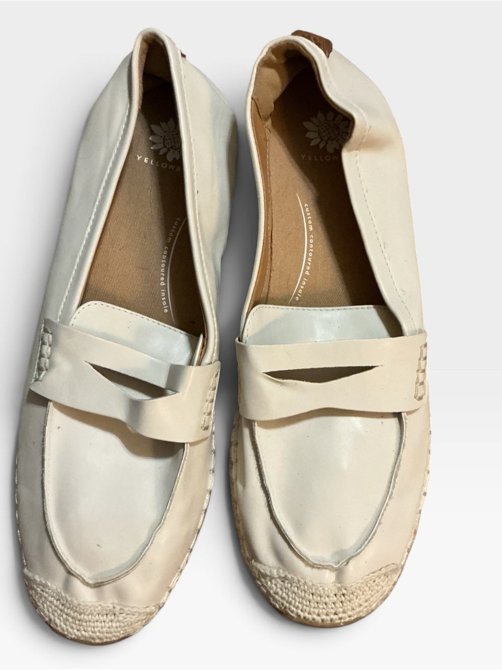 NEW:Yellow Box Aviana espadrille loafers -Cream